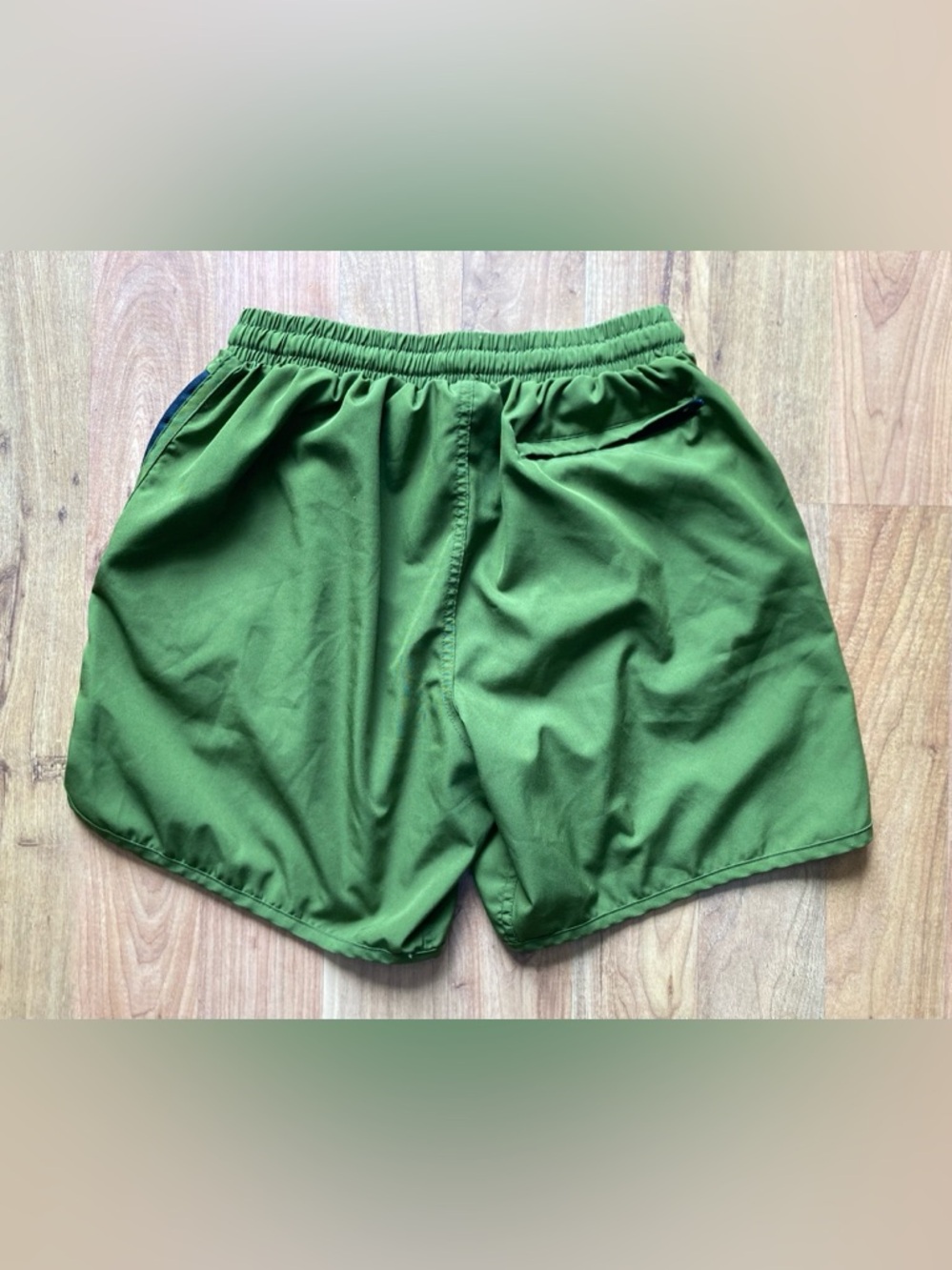 Zero Foxtrot Mens 2XL Poly Stretch Training Shorts Green Skull Spade Logo - Picture 9 of 10